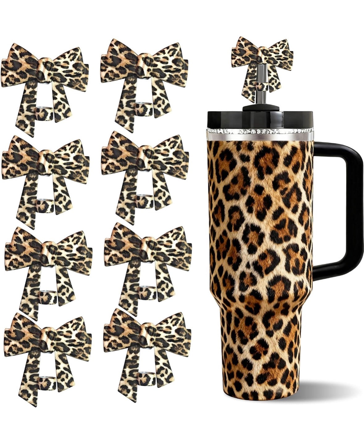 Cheetah/Leopard Print Straw Covers