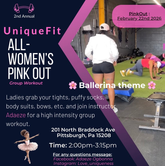 2:00pm UniqueFit (2nd Annual All-Women’s PinkOut Group Workout)